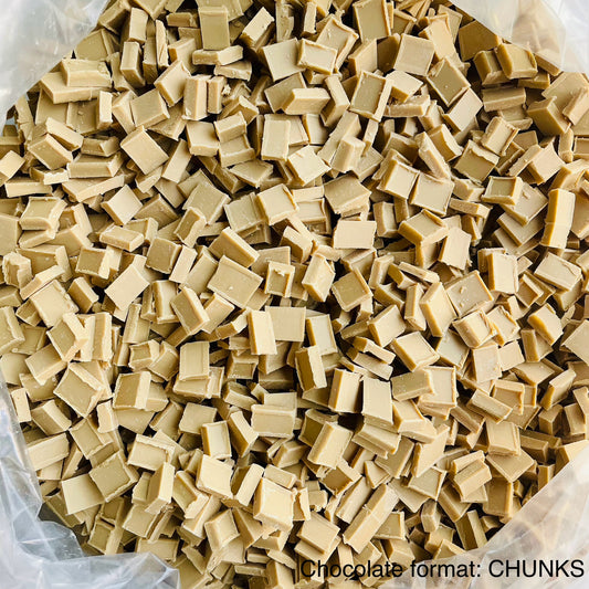 Vegan white chocolate with coconut sugar